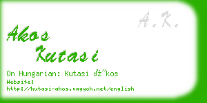 akos kutasi business card